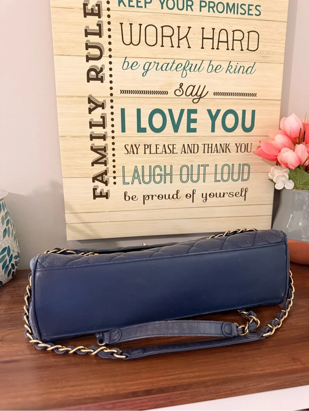 Navy Blue CHANEL Misia Camera Flap Lambskin Leather Quilted Shoulder Bag - Picture 13 of 14